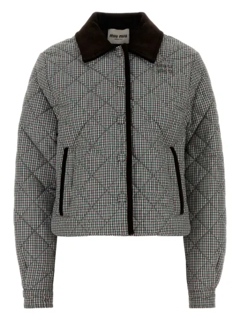 Miu Miu corduroy collar quilted jacket