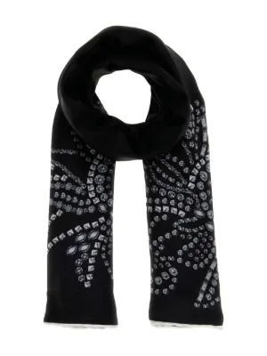 ALEXANDER McQUEEN　ストール　限定品 ALEXANDER MCQUEEN（アレキサンダーマックイーン）ストール 黒