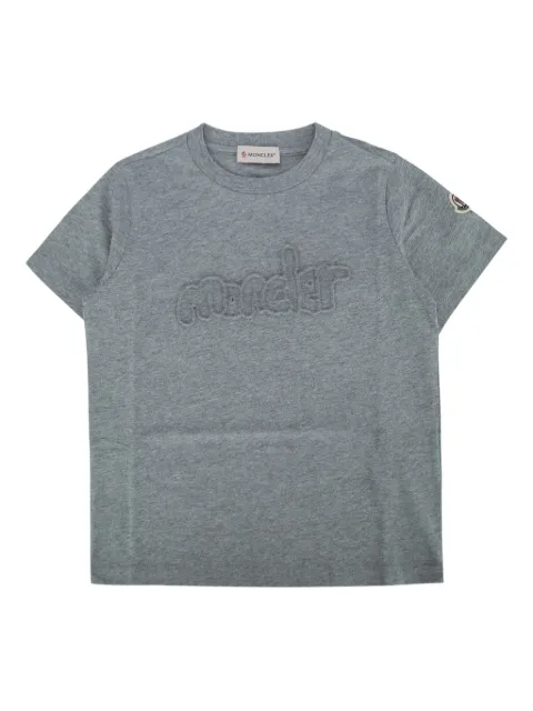 Moncler Enfant Camiseta com aplicação de logo