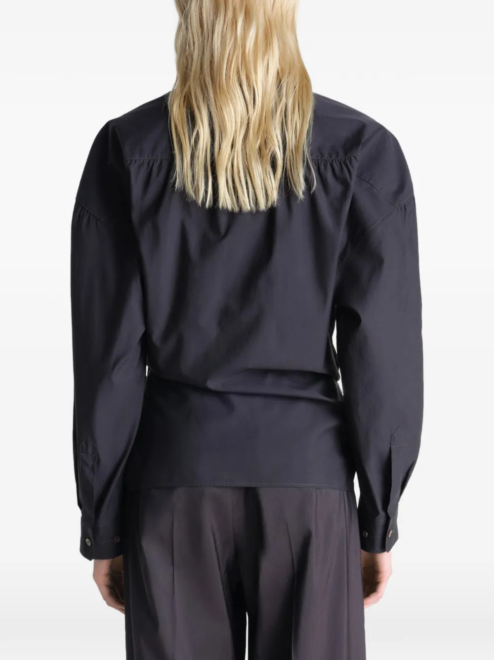 LEMAIRE Blouse van katoenblend Zwart