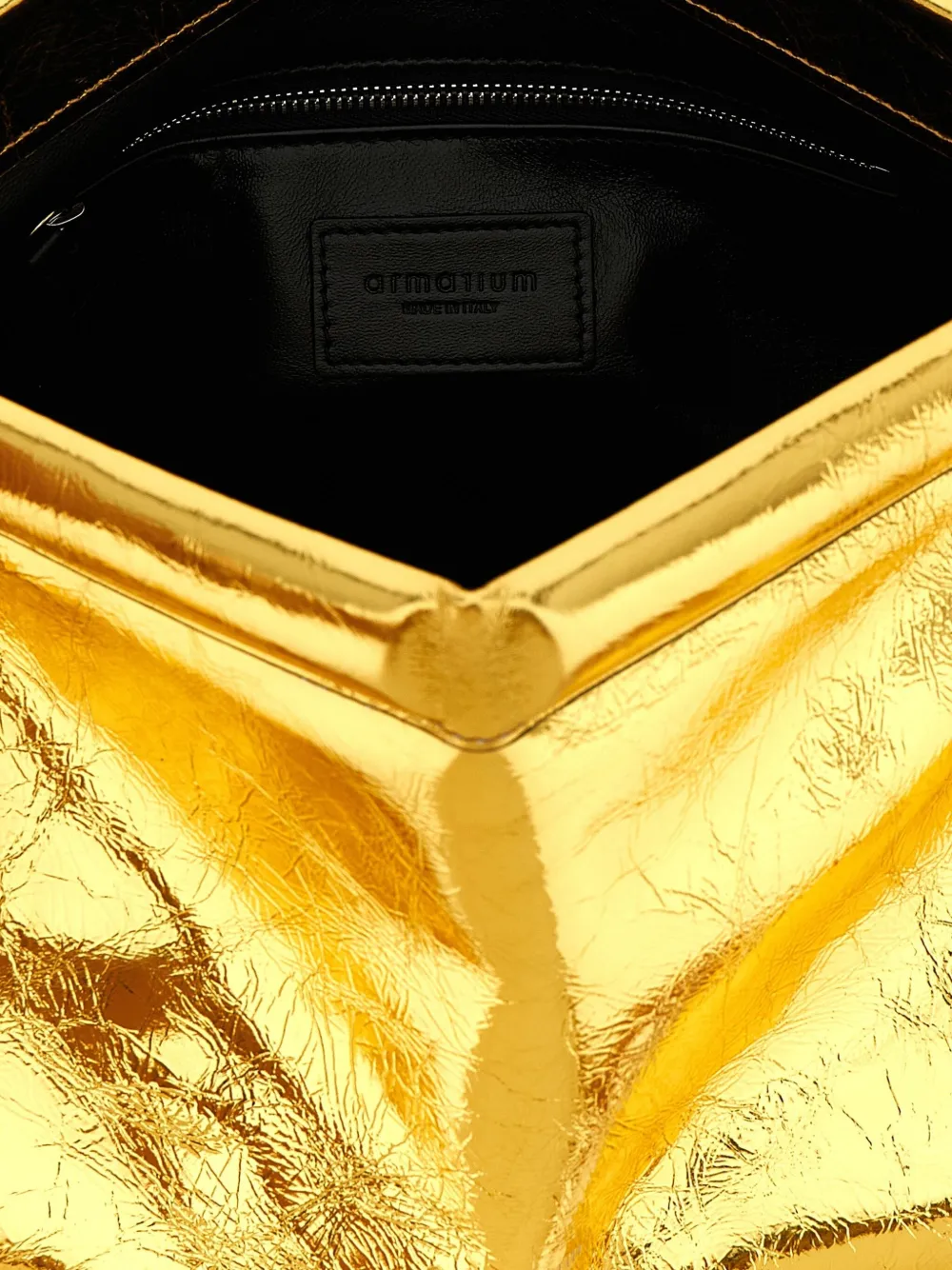 ARMARIUM Eloisa clutch met logo-reliëf Goud