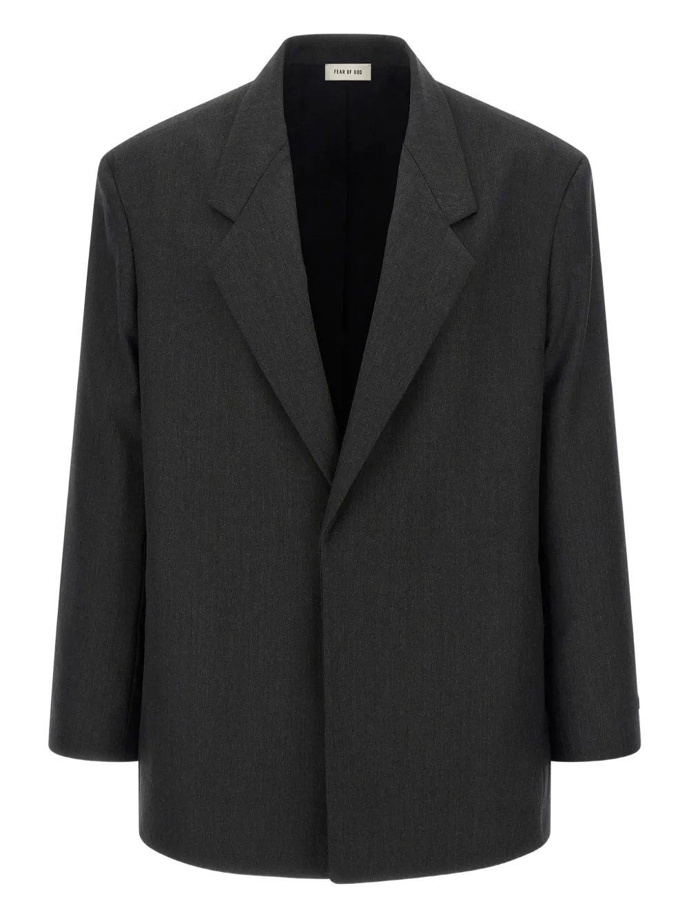 Fear Of God Tailored Single Button Blazer With Notched Lapel In Black