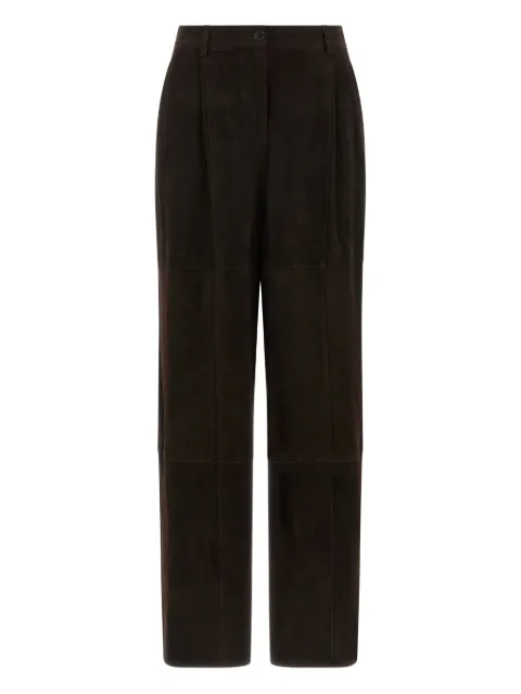 P.A.R.O.S.H. Monet25W panelled pleated suede trousers