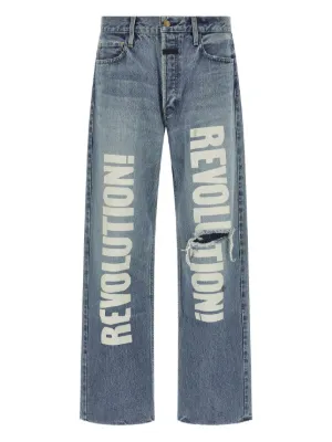 Alexander Wang ロゴ ジーンズ | ブルー | FARFETCH JP
