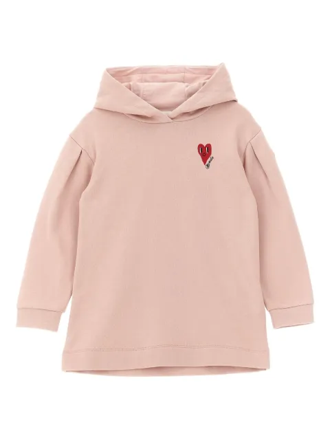 Moncler Enfant hooded heart-print mini dress