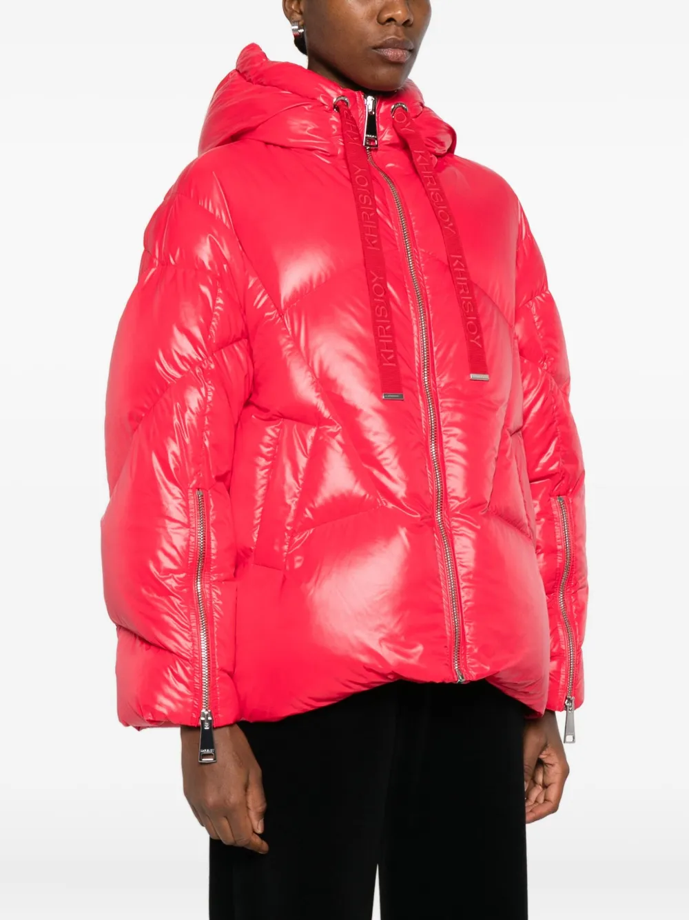 Khrisjoy Gevoerd jack met capuchon Rood