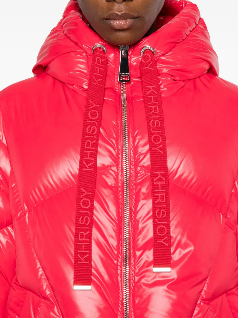 Khrisjoy Gevoerd jack met capuchon Rood