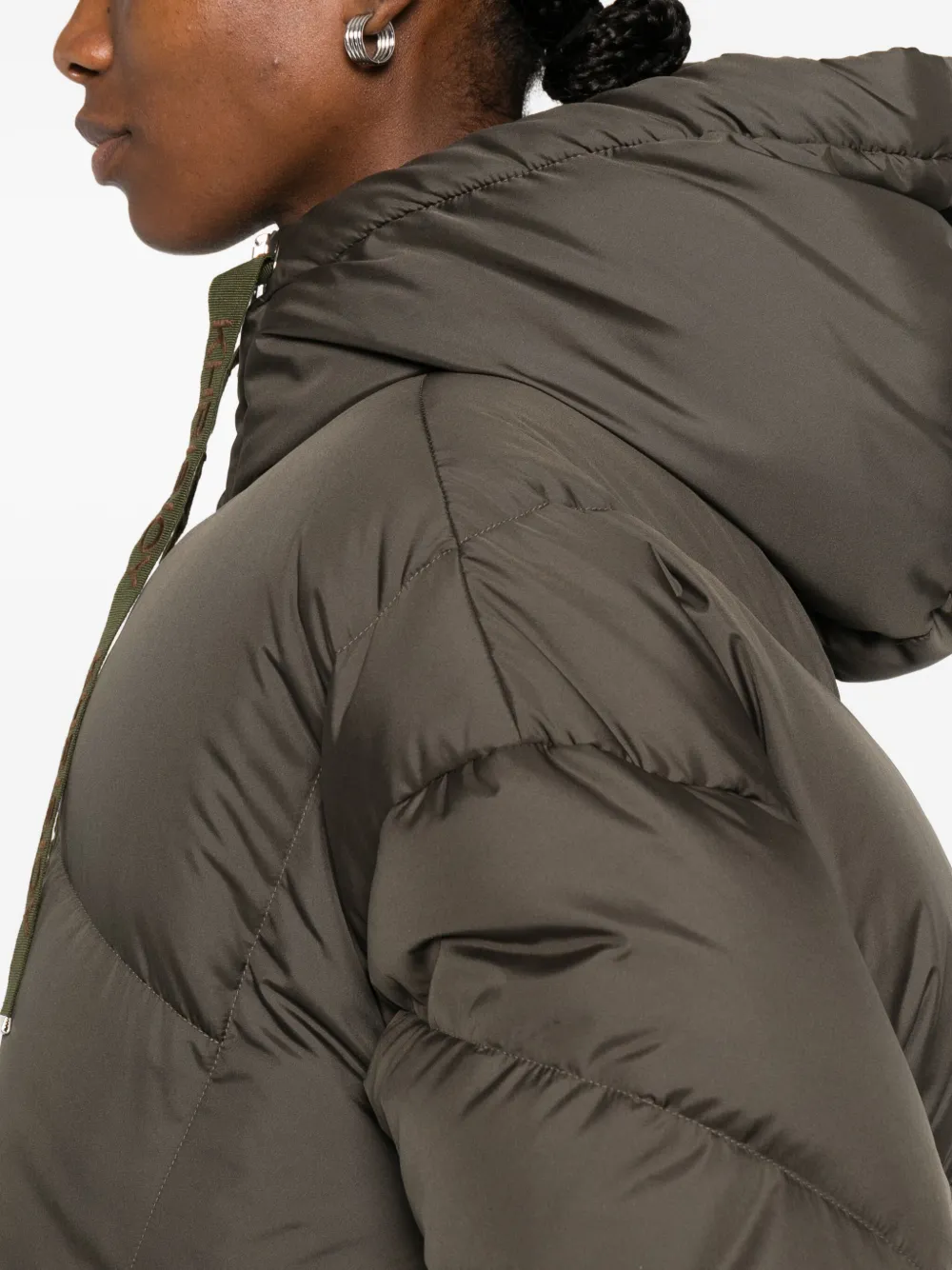 Khrisjoy Gewatteerde jas met capuchon Groen