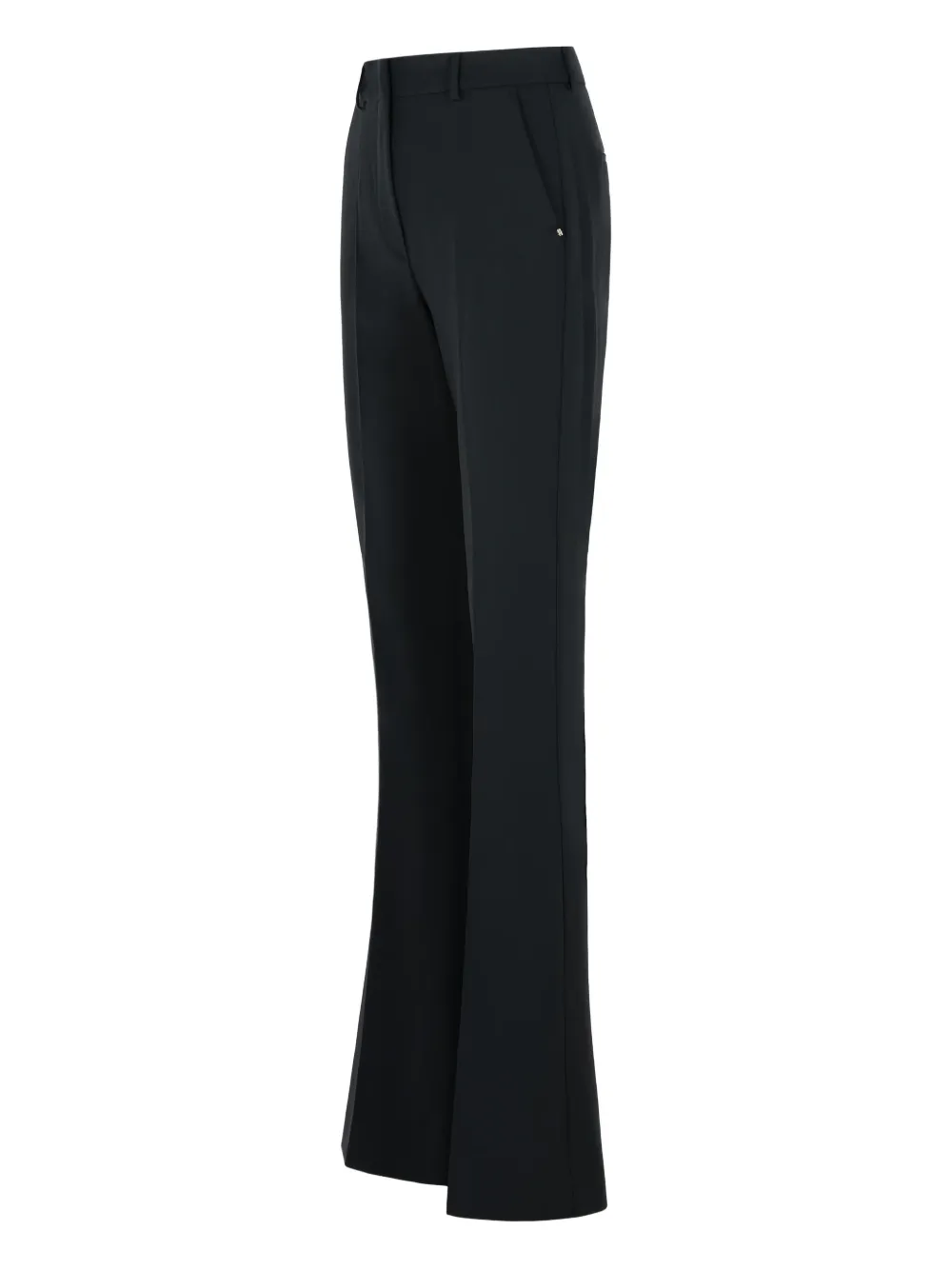 Sportmax Flared broek van scheerwol Zwart
