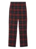 Burberry checked pants - Red