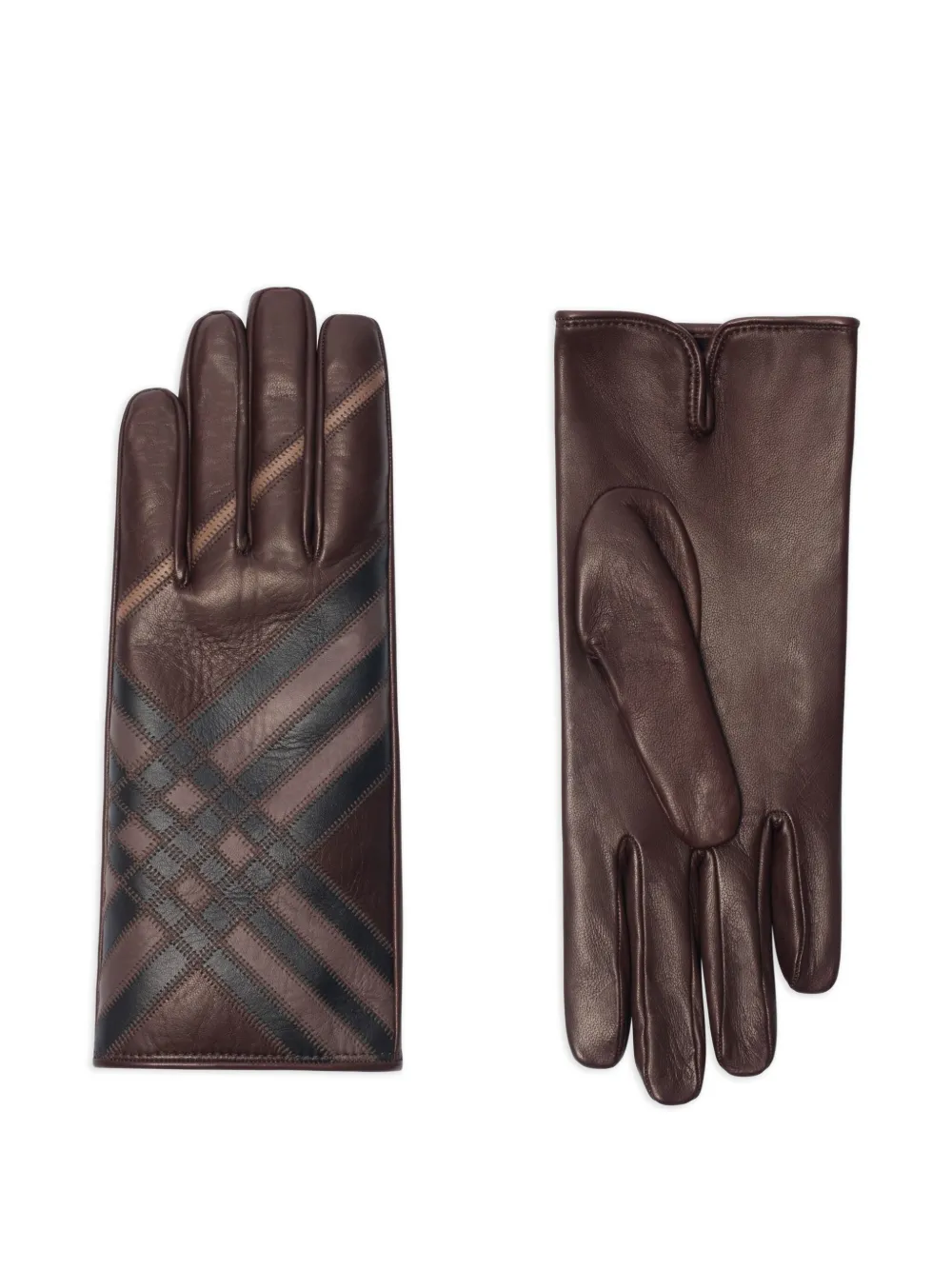 Burberry check-pattern leather gloves | Image 2