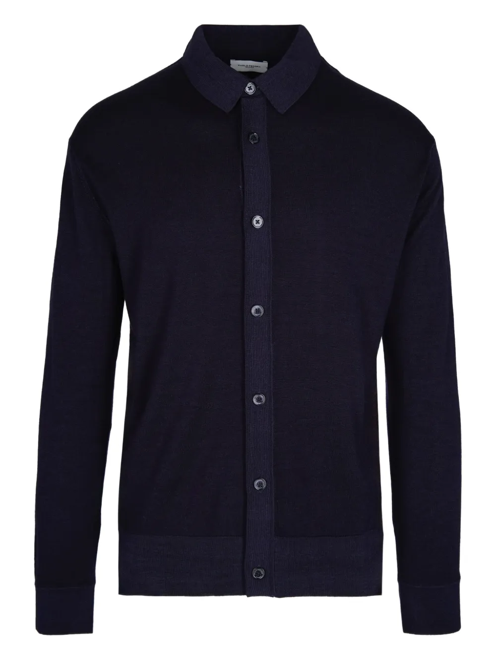 Paolo Pecora button-down wool sweater | Blue | Image 1