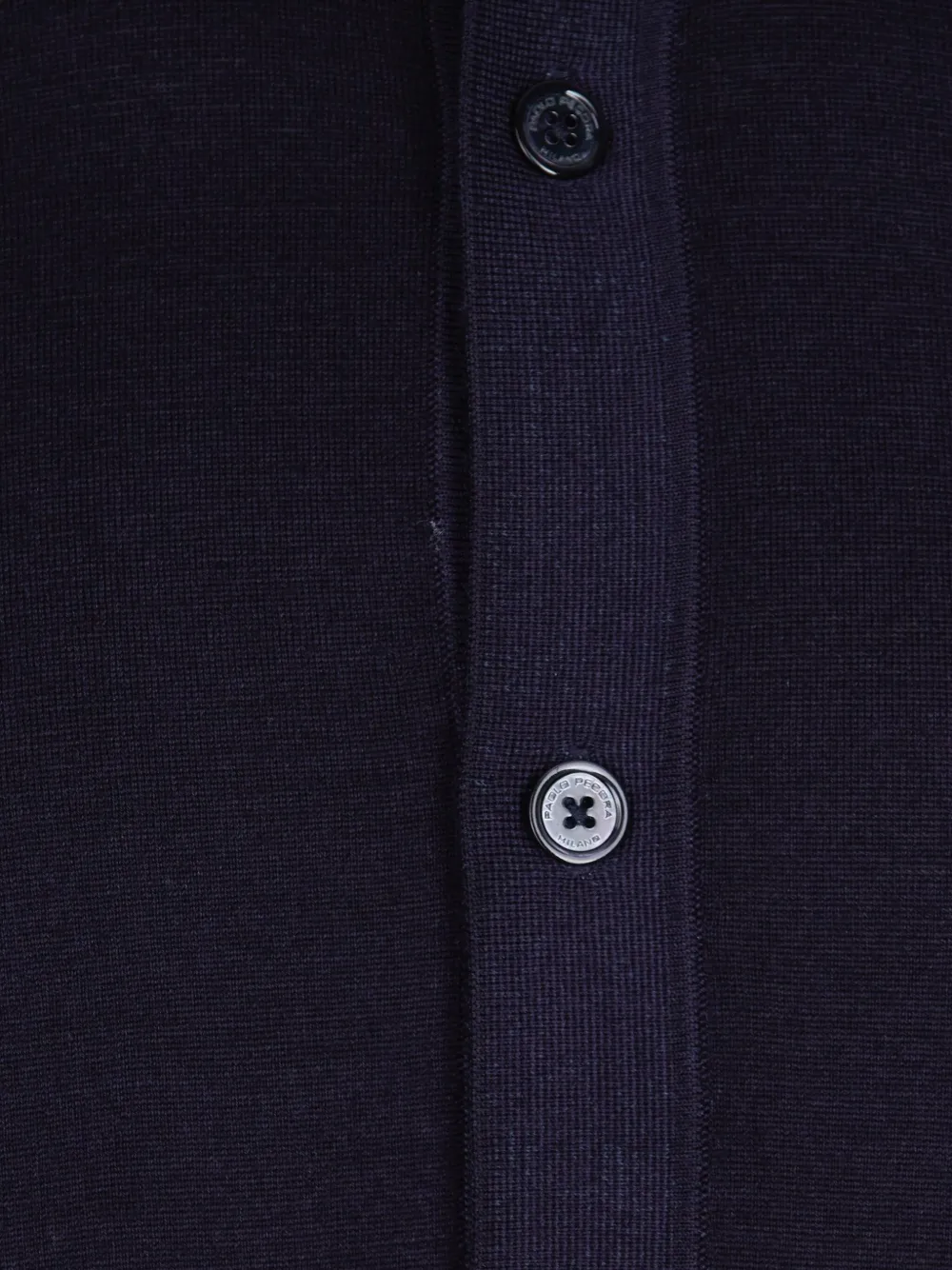 Paolo Pecora Button-down wollen trui Blauw