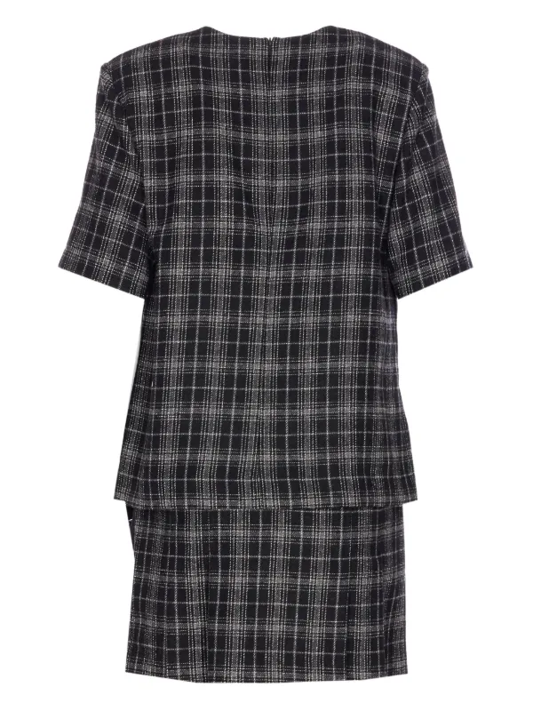 princess polly baby blue dress MINOTI STRAPS GINGHAM CHECK - Day dress - black