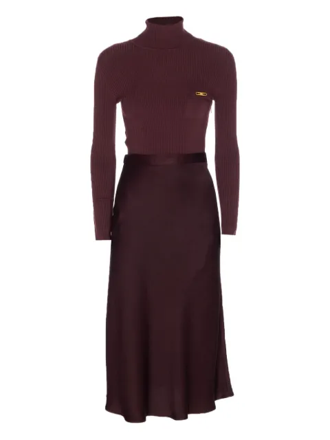Elisabetta Franchi ribbed-knit high-neck dress