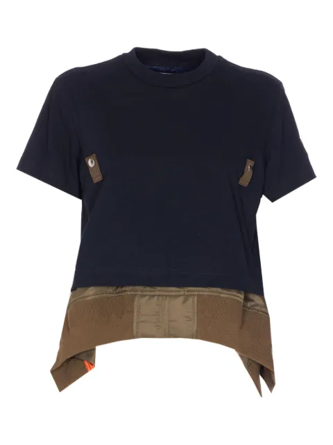 sacai playera asimétrico con cuello redondo