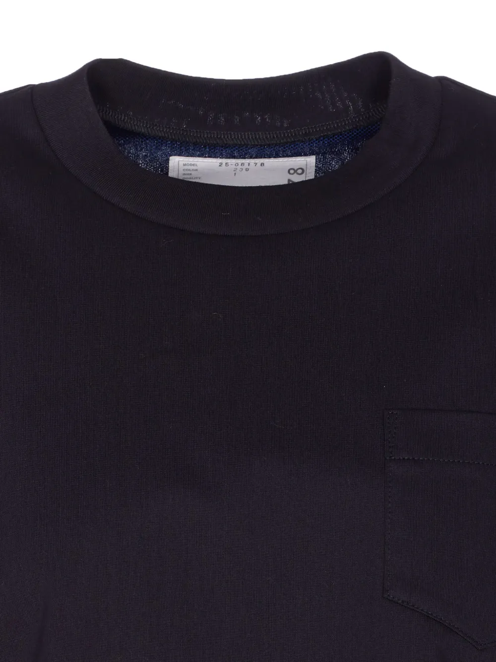 Sacai Pocket Asymmetrical Hem T-shirt In Blue