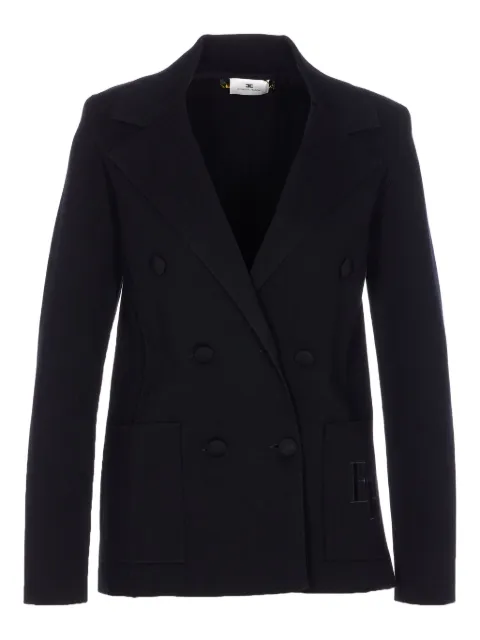 Elisabetta Franchi double-breasted embroidered logo cardigan