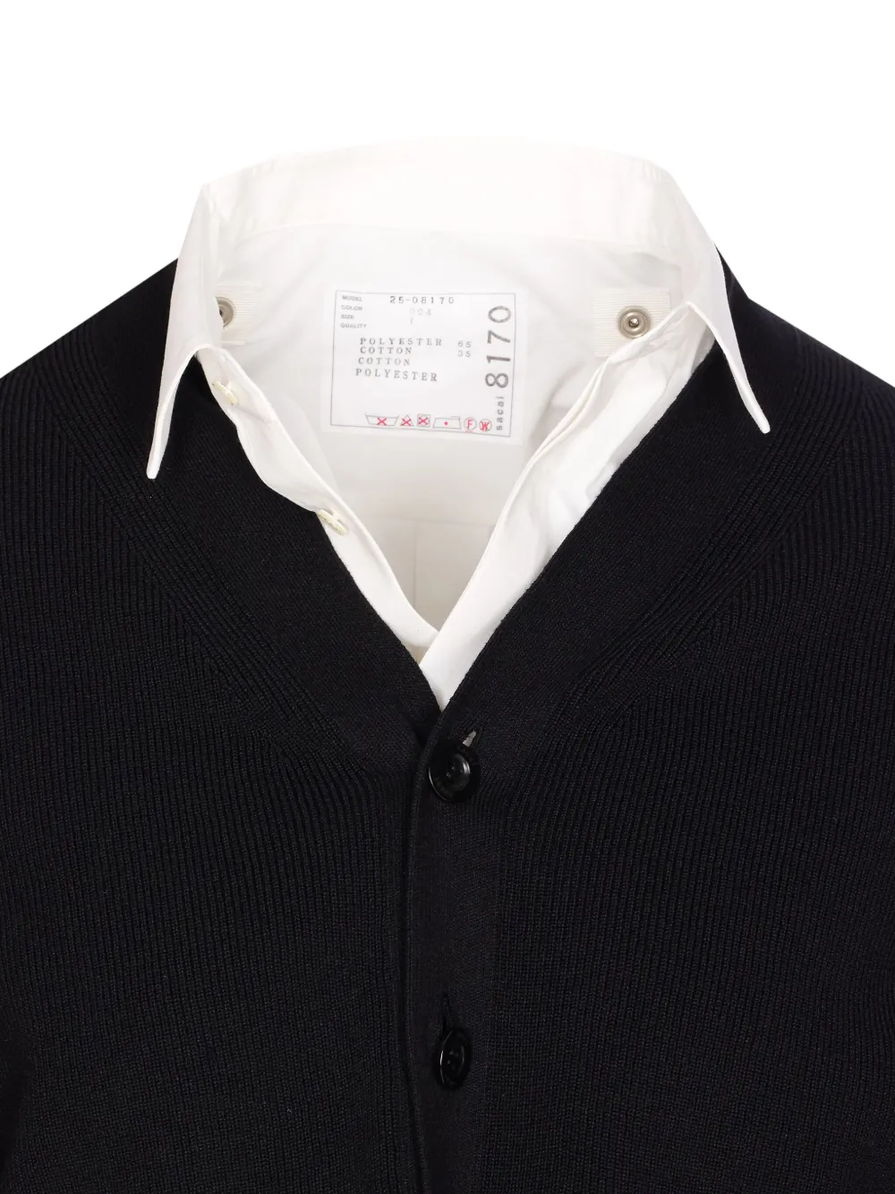 sacai Vest met knopen Zwart