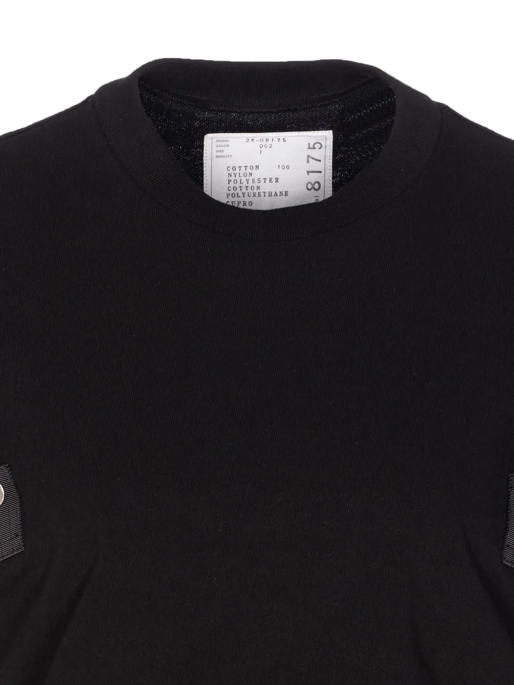 Sacai Asymmetrical Side-split T-shirt In Black