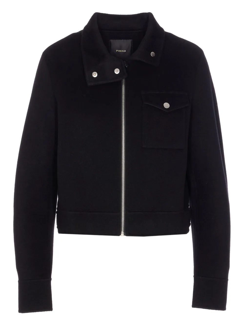 PINKO zip-front cropped jacket | Black | Image 1