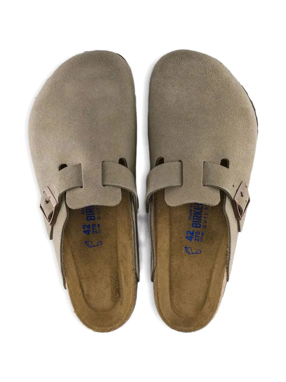 Birkenstock buckle-fastening suede sandals Brown