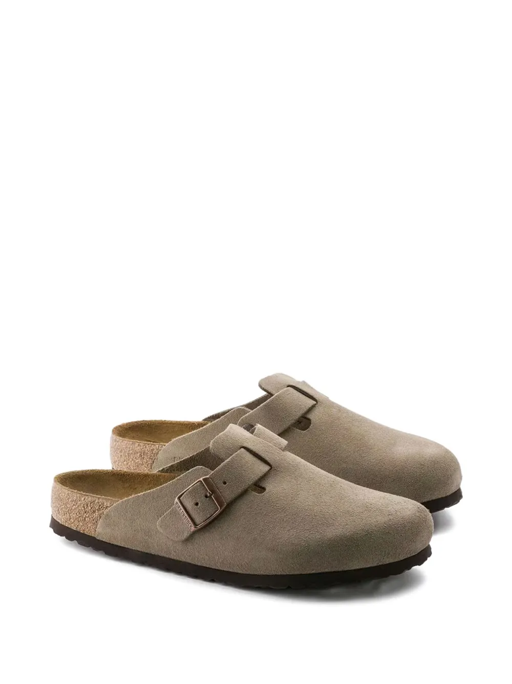 Birkenstock buckle-fastening suede sandals Brown
