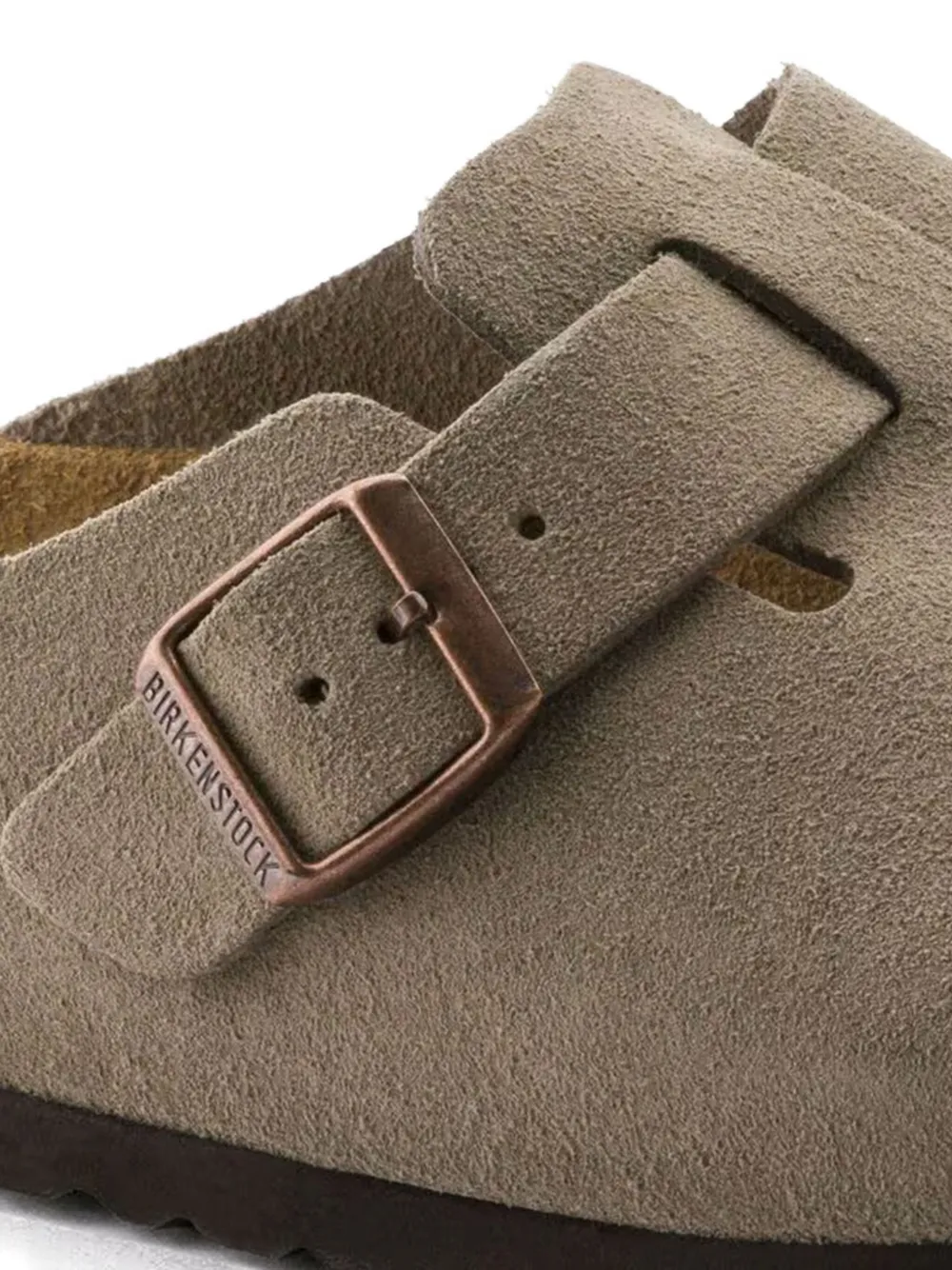 Birkenstock buckle-fastening suede sandals Brown