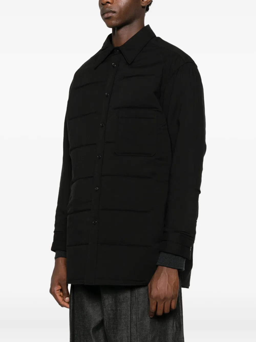 Yohji Yamamoto Casual Jacket In Black Polyester In Black