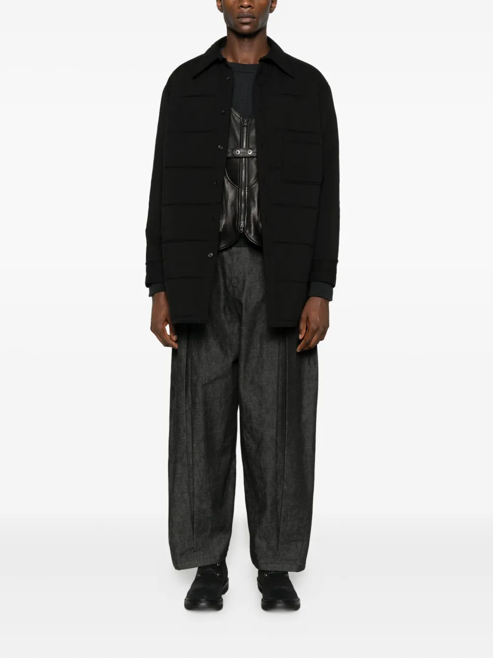 Yohji Yamamoto Casual Jacket In Black Polyester In Black
