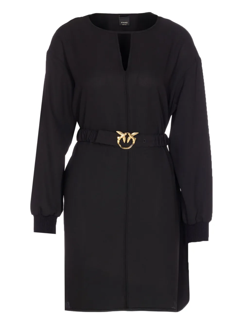 PINKO V-neck Bird-embellished dress | Black | Image 1