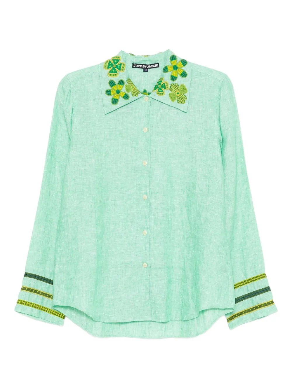 Jupe By Jackie Camicia con ricamo floreale - Verde