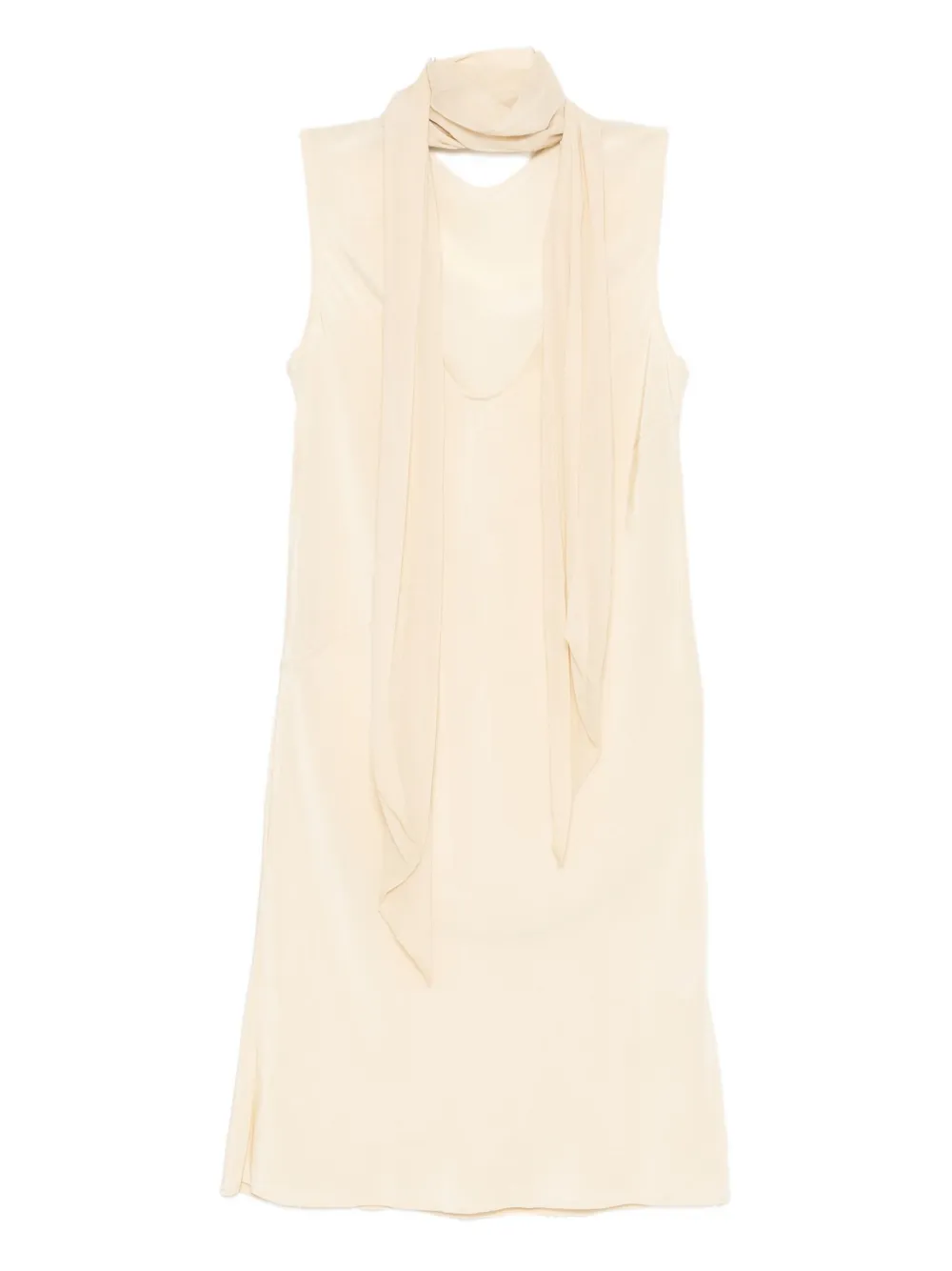 Helmut Lang Abito smanicato con foulard - Toni neutri