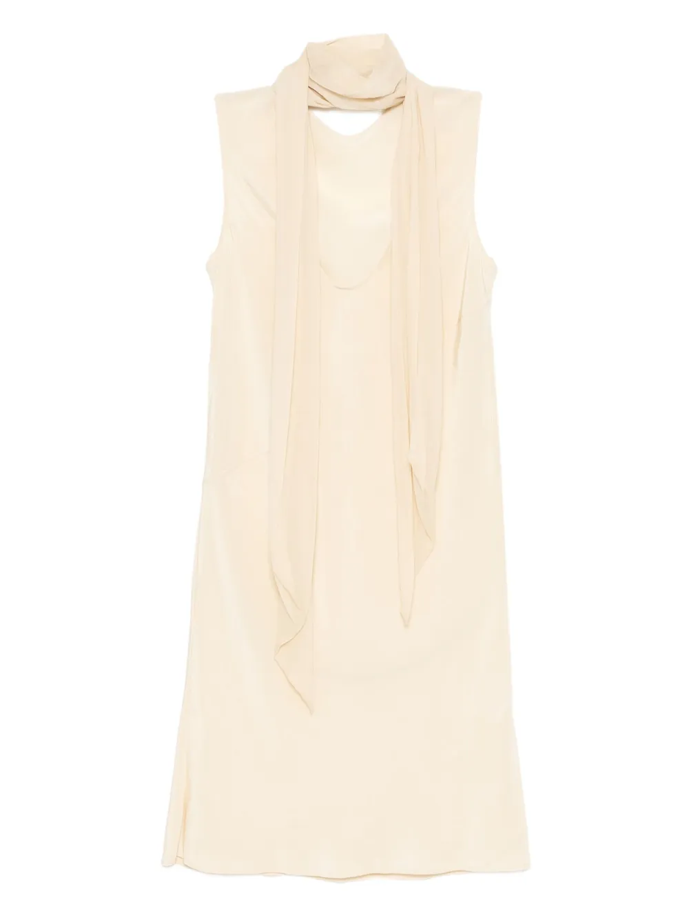 Helmut Lang Sleeveless Scarf Dress In Neutral