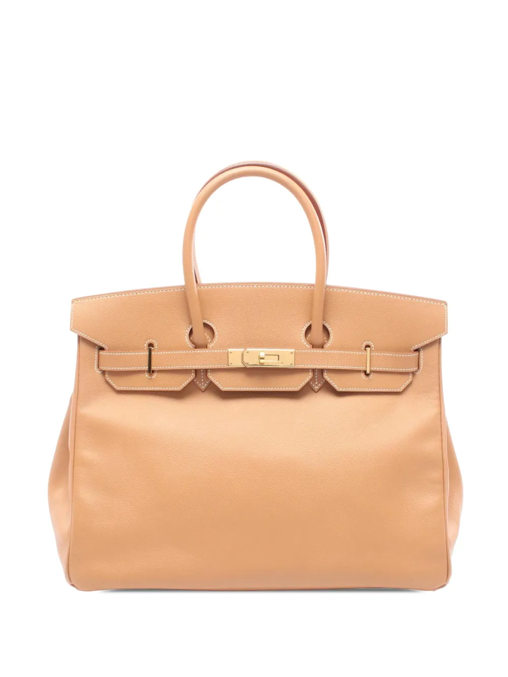 Hermès Pre-Owned 1999 Courchevel Birkin Retourne 35 handbag | Brown | Image 1