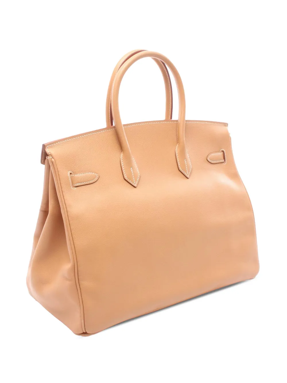 Pre-owned Hermes 1999 Courchevel Birkin Retourne 35 Handbag In Brown