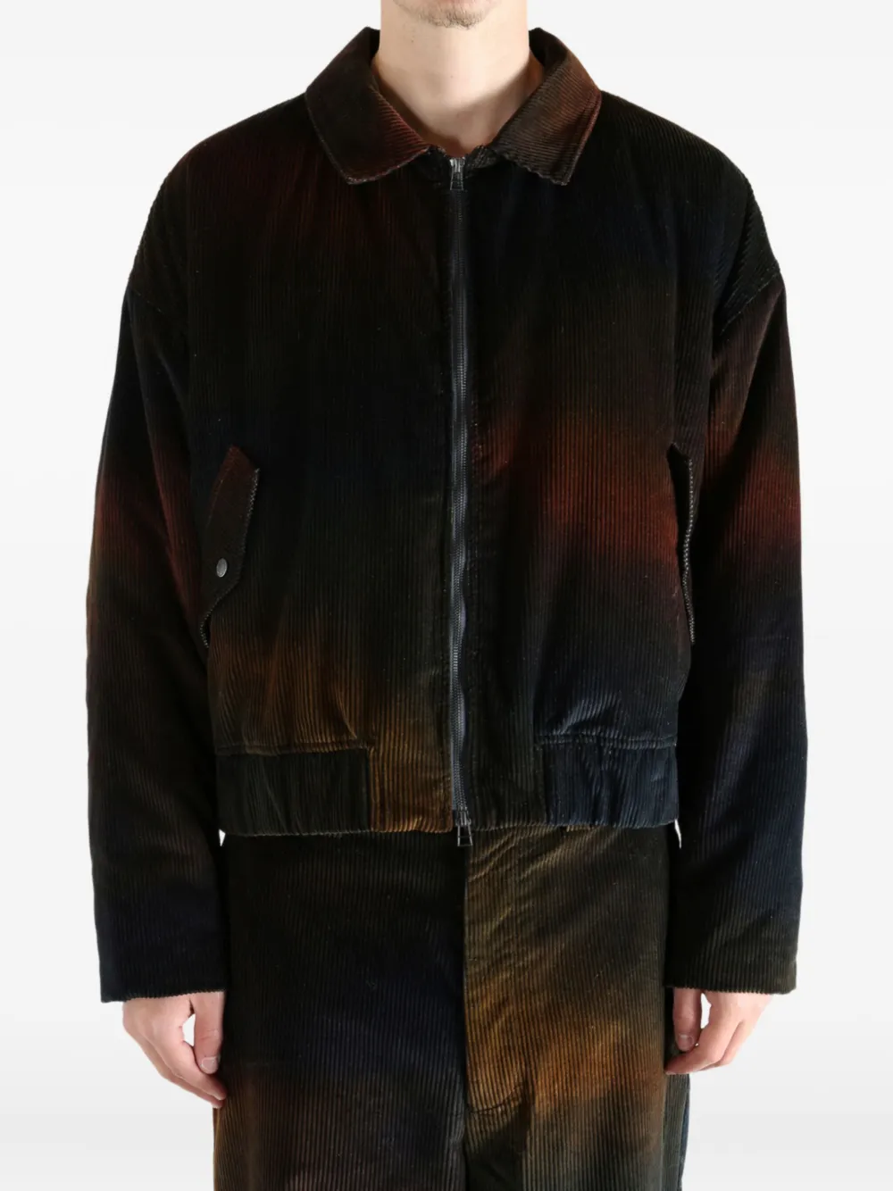 The Elder Statesman Corduroy Jacket In Multi
