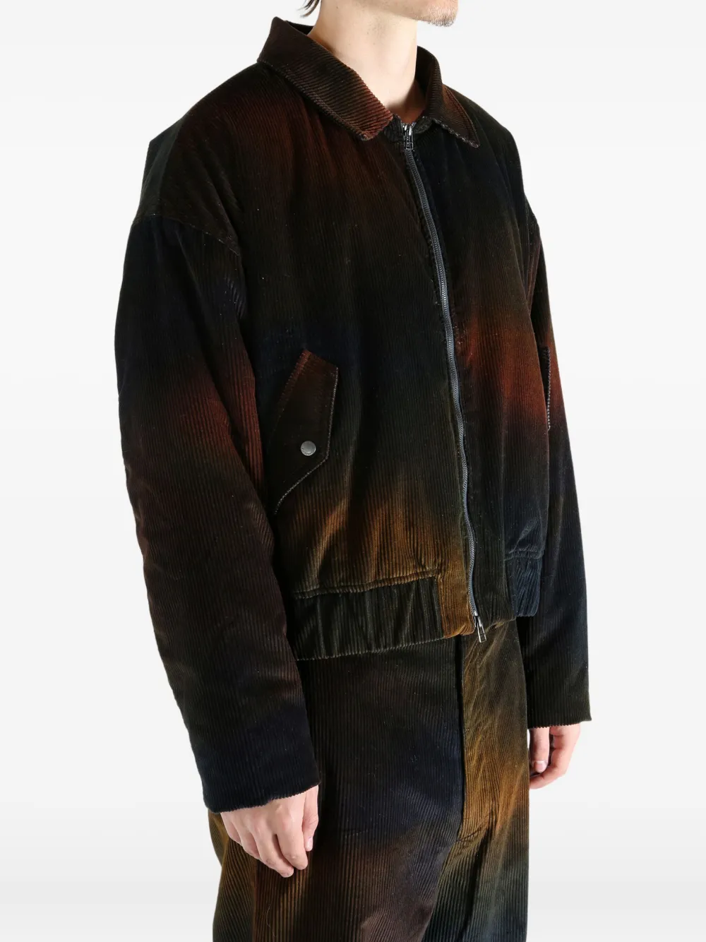 The Elder Statesman Corduroy Jacket In Multi