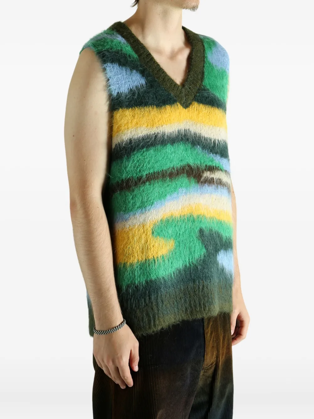 The Elder Statesman Gestreept hemd Groen