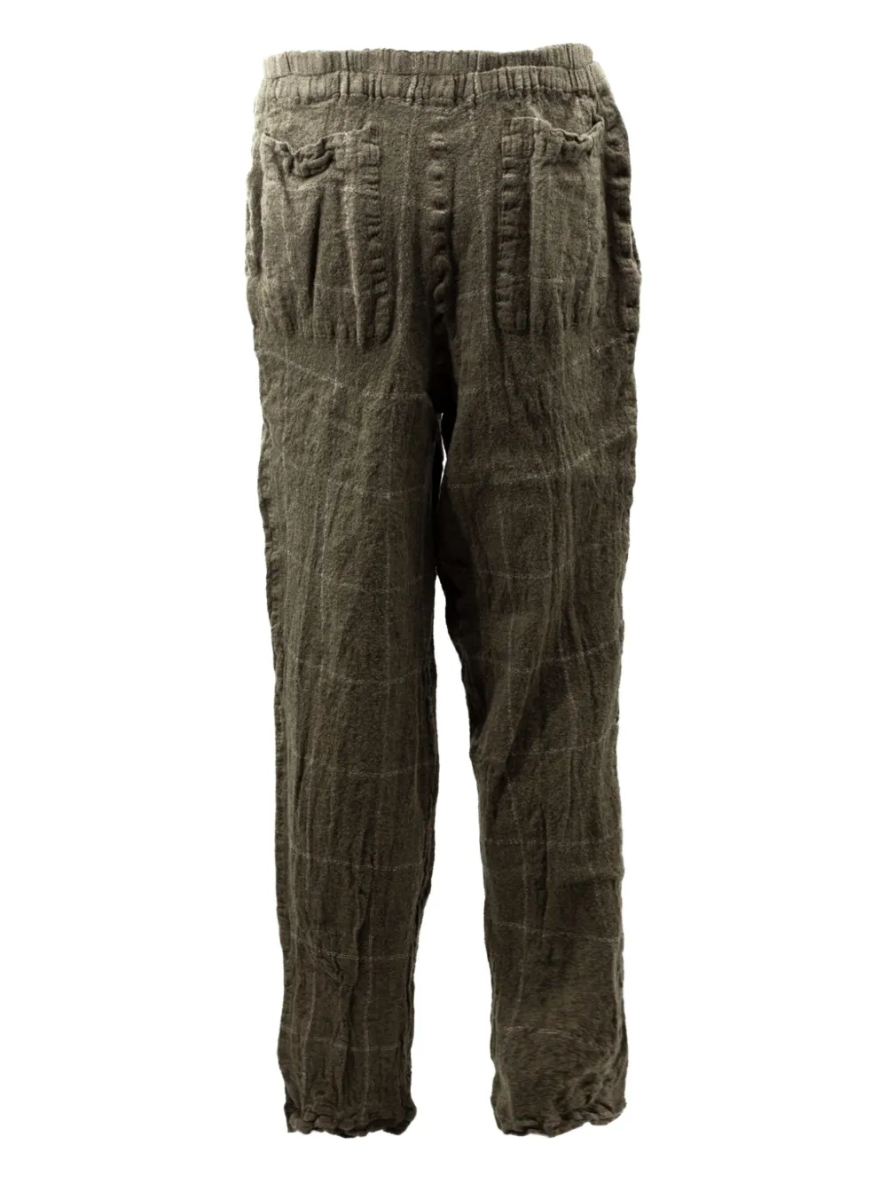 Comme des Garçons Homme checked trousers - Groen