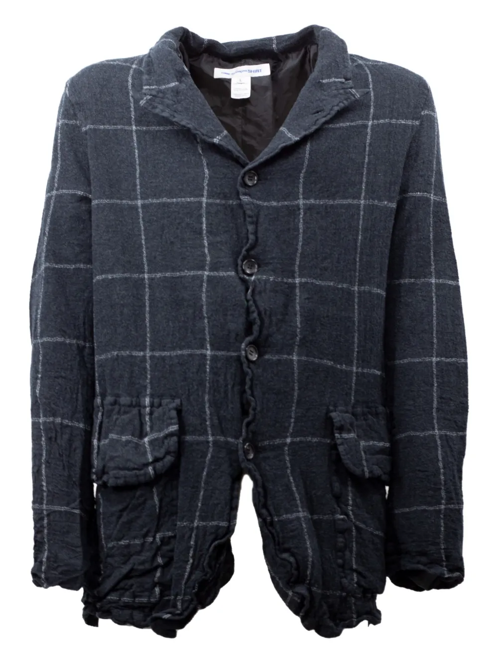 Comme des Garçons Homme checked shirt jacket | Grey | Image 1