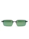 Tag Heuer Eyewear Flex rimless rectangular sunglasses - Green