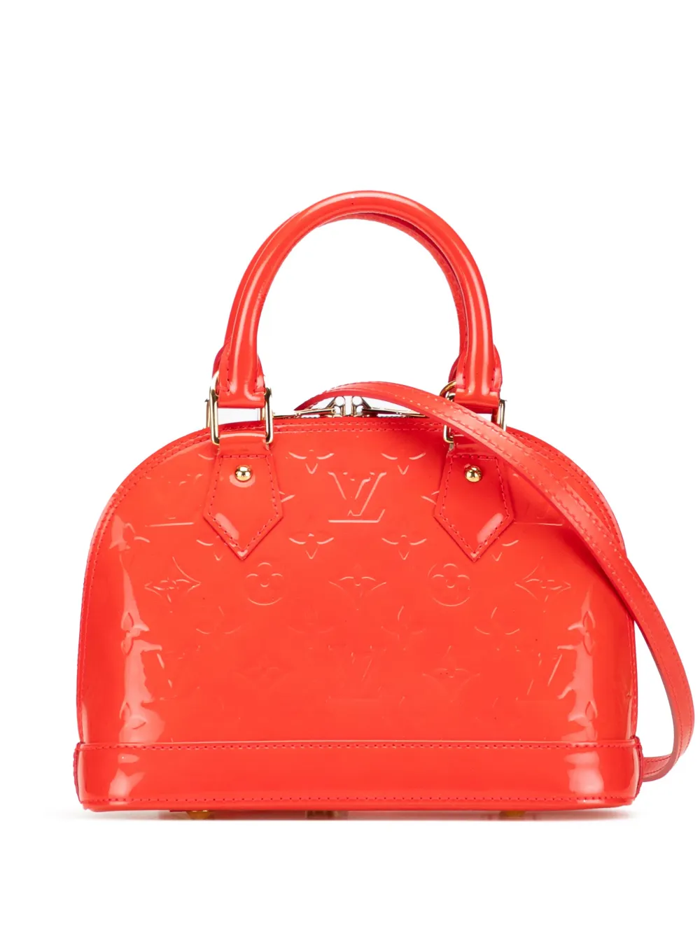 Louis Vuitton Pre-Owned 2012 モノグラム ヴェルニ アルマ BB サッチェルバッグ - オレンジ Louis Vuitton Pre-Owned 2012 モノグラム ヴェルニ アルマ BB サッチェルバッグ - オレンジ