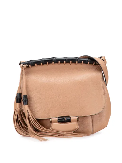 Gucci Pre-Owned 2000-2015 Medium Leather Bamboo Nouveau Fringe crossbody bag