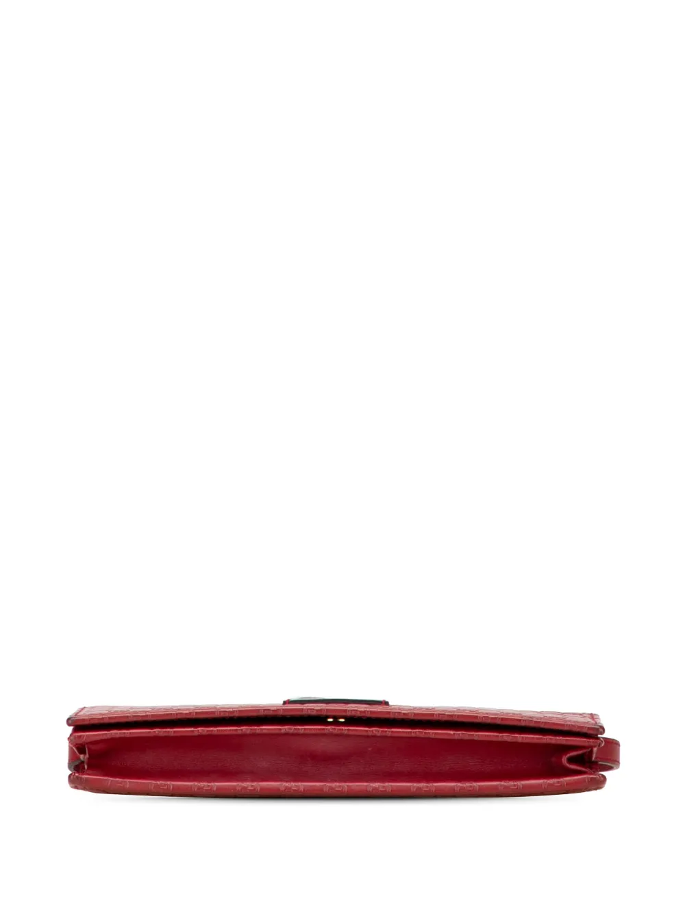 Pre-owned Gucci 2000-2015 Microssima Wallet On Strap Crossbody Bag In Red