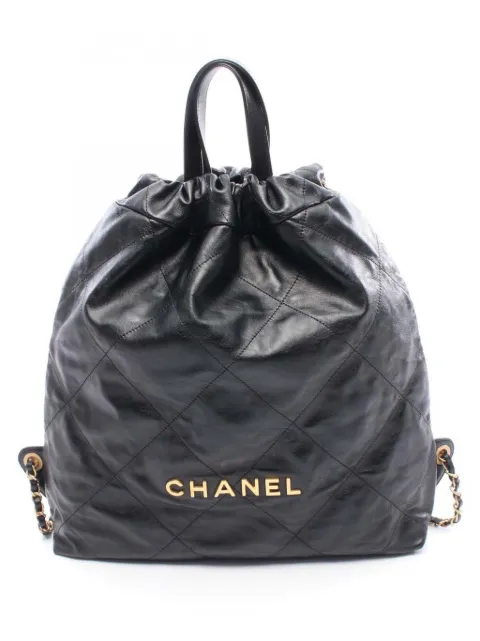 CHANEL Pre-Owned 2021-2025 Large Shiny Quilted Calfskin 22 backpack