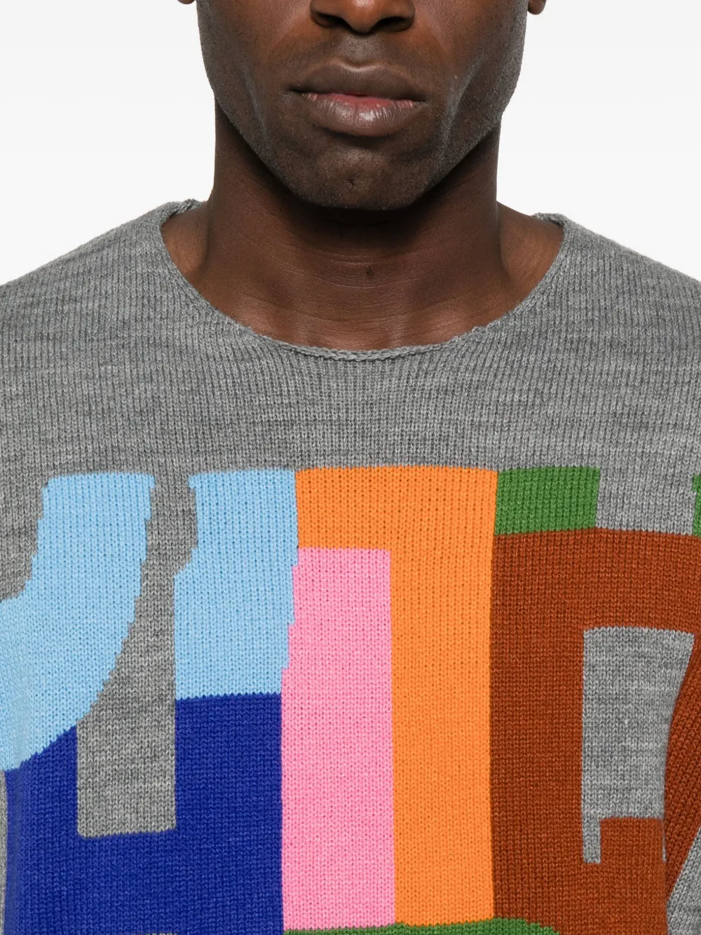 Comme Des Garçons Shirt Intarsia gebreide trui Grijs