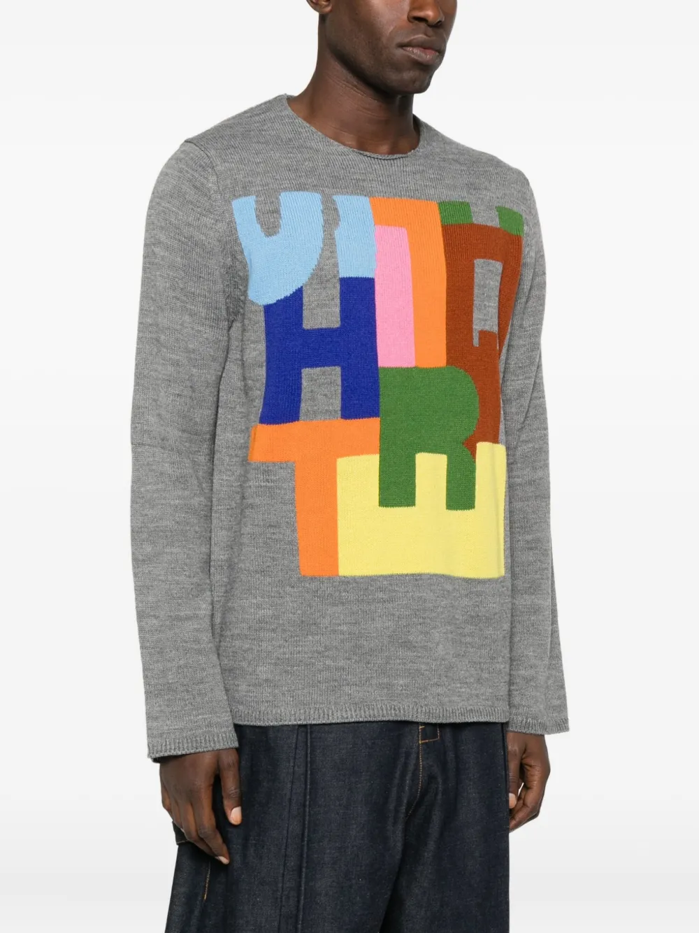 Comme Des Garçons Shirt Intarsia gebreide trui Grijs