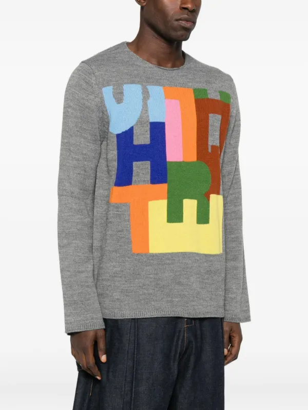 Comme Des Garçons Shirt インターシャニット セーター | グレー