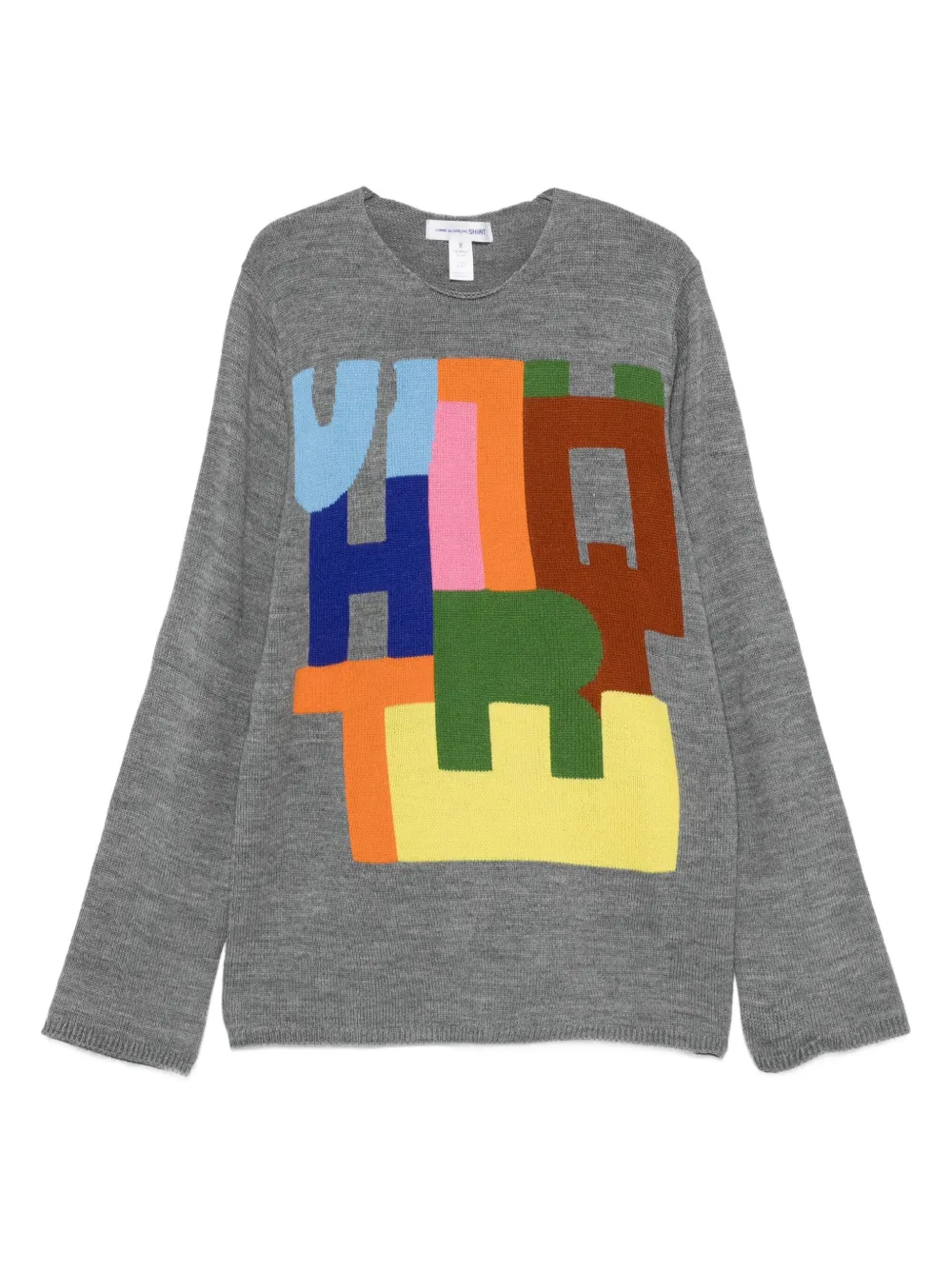Comme Des Garçons Shirt intarsia-knit sweater | Grey | Image 1